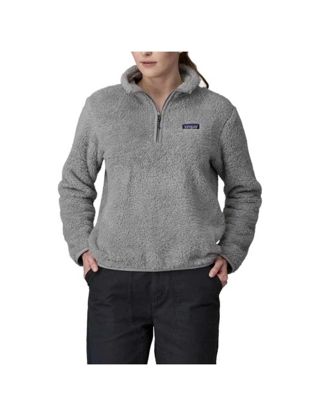 Patagonia Women's Salt Gray Los Gatos 1/4 Zip Fleece Pullover Sweaters Size M